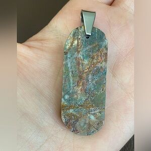 Jasper Natural Crystal Pendant Necklace